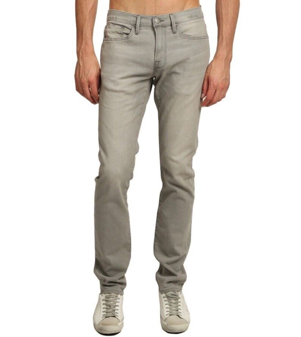 FRAME Gray Cotton Blend L'Homme Slim High Rise Casual Denim Jeans Size 28